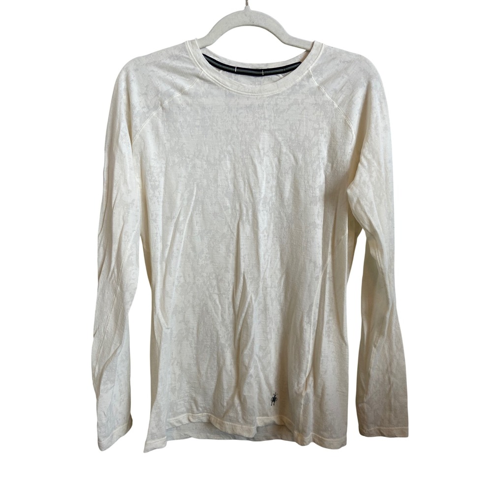 Smartwool Merino 150 Lace Long Sleeve Top Off White SW016245 Womens Large
